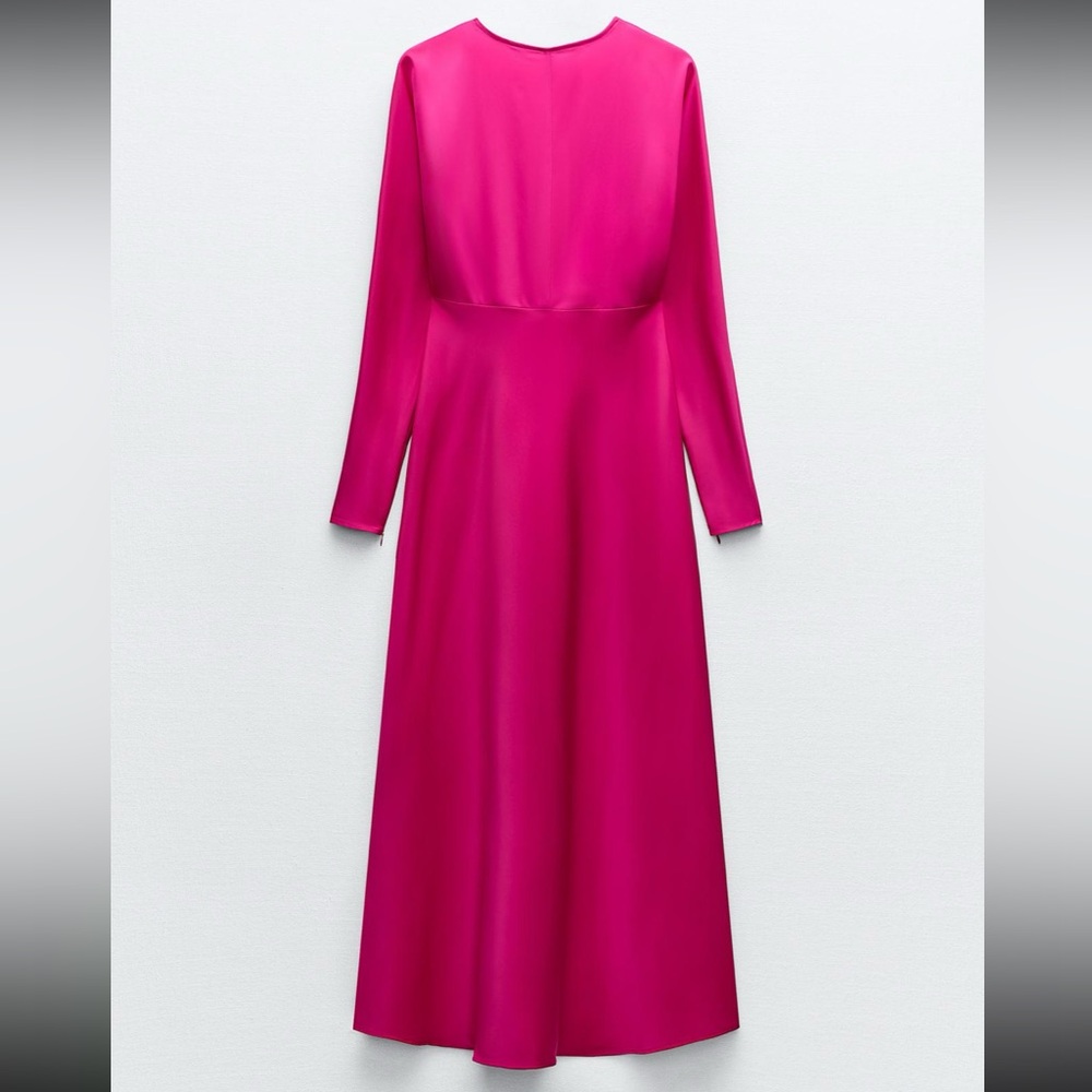 Zara limited edition satin effect midi dress - Picture 6 of 9